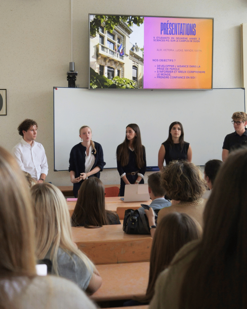 Art oratoire au Lycée Saint-Bénigne : quatre ateliers par semaine avec les étudiants de Sciences Po 1 insta art oratoire 1